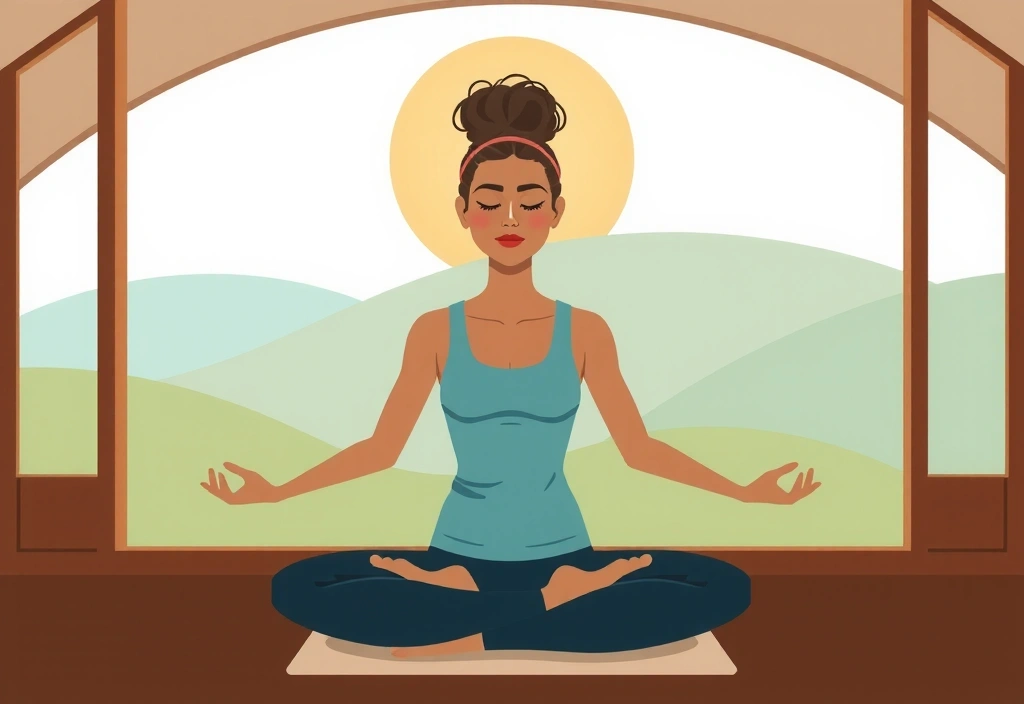 Person meditating calmly